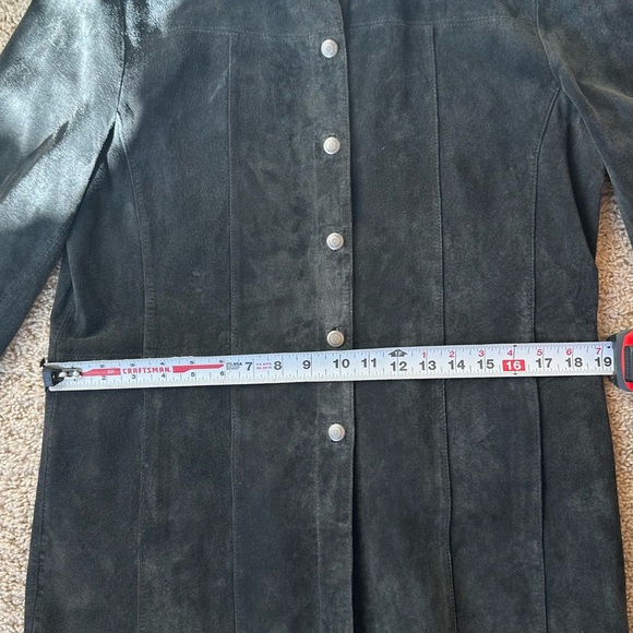 Chicos 100% Leather Suede Jacket Shirt - Picture 5 of 8